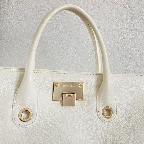 Jimmy choo white leather 2 way tote - Picture 7 of 11